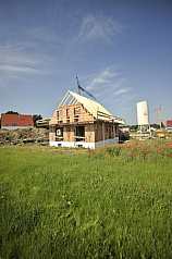 Haus im Rohbau, noch nicht fertiggestellt