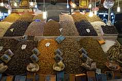 getrocknete Früchte in Marakesh Marokko Djemaa el Fna