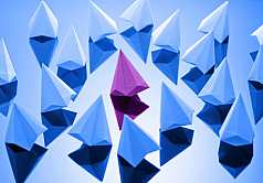 Origami, Diamanten aus Papier gefaltet