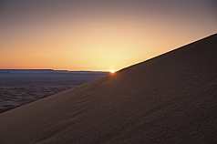 Sonnenaufgang Dünen Marokko