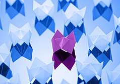 Origami, Fortune-Teller aus Papier gefaltet